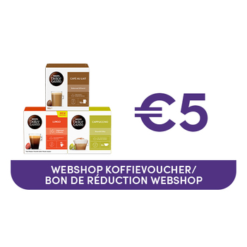 Kortingsbon €5 te gebruiken op onze webshop